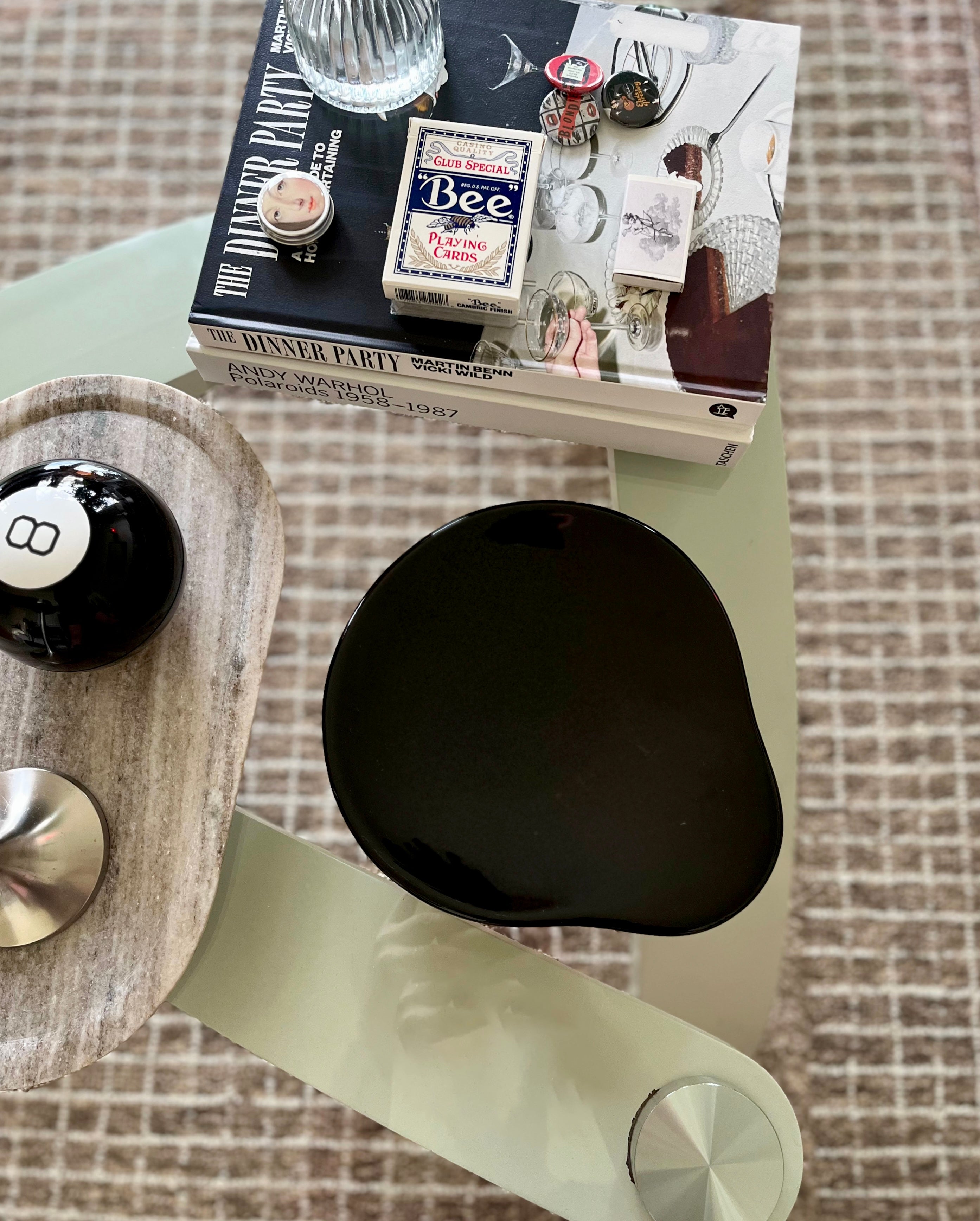 Set of 4 Mikasa Black UFO Dessert Salad Plates Karim Rashid Design