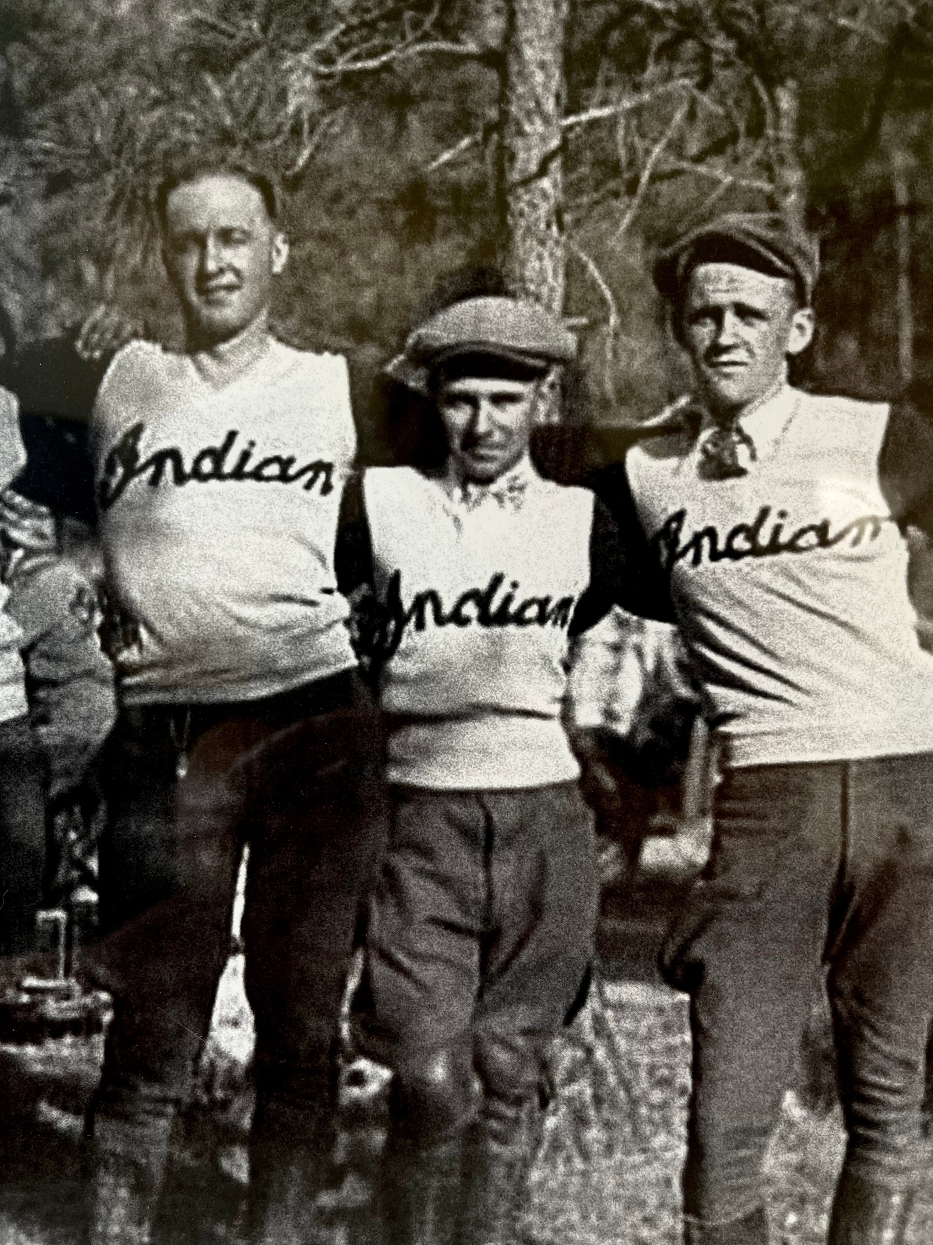 Framed Vintage Indian Motorcycle Club Photograph (18x22”)
