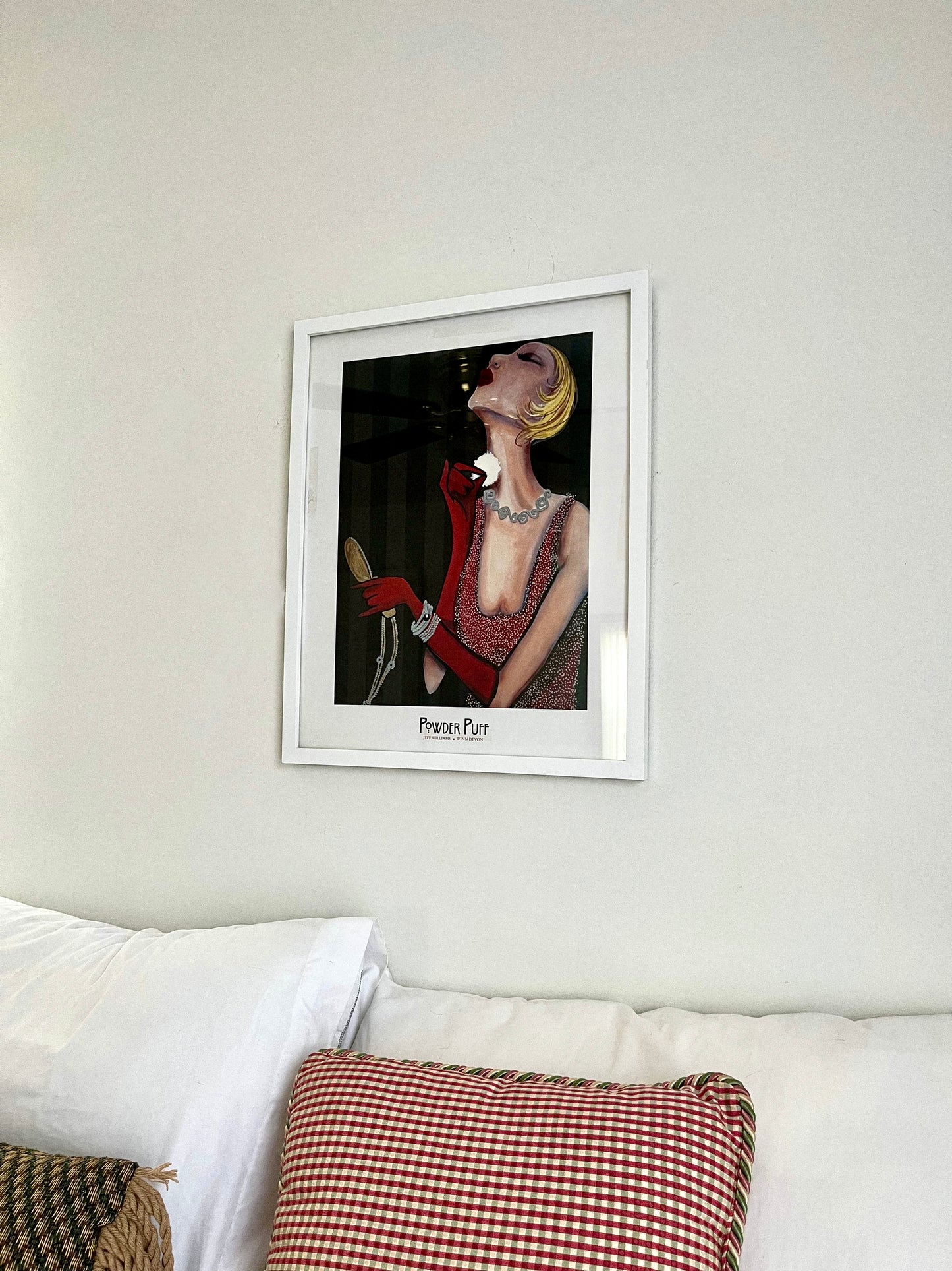 Powder Puff Art Print - Vintage Glamour Illustration by Peter Emerich 16x20