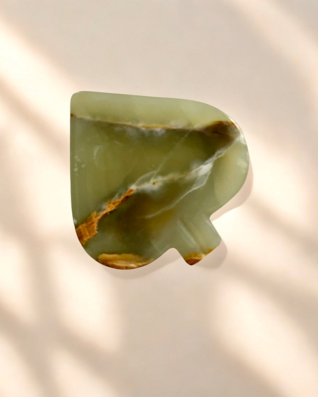 Vintage Green Onyx Spade Catchall Dish