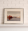 Vintage Coastal Photograph, Signed Nat Kaye (c. 1970s) – Framed 16x20 Nautical Landscape