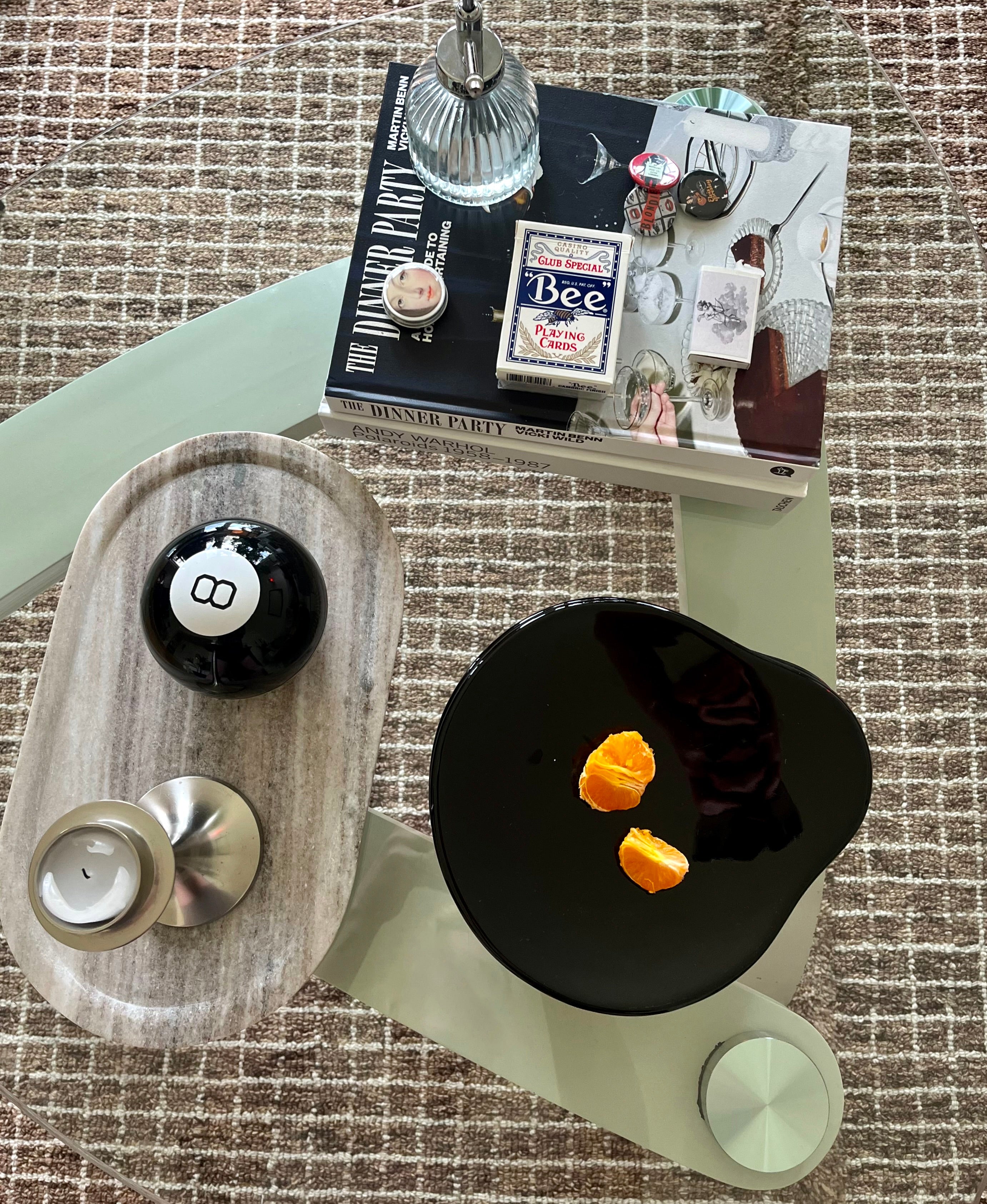 Set of 4 Mikasa Black UFO Dessert Salad Plates Karim Rashid Design