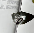 Vintage Glass Teardrop Paperweight – Midcentury Clear Bubble Sculpture