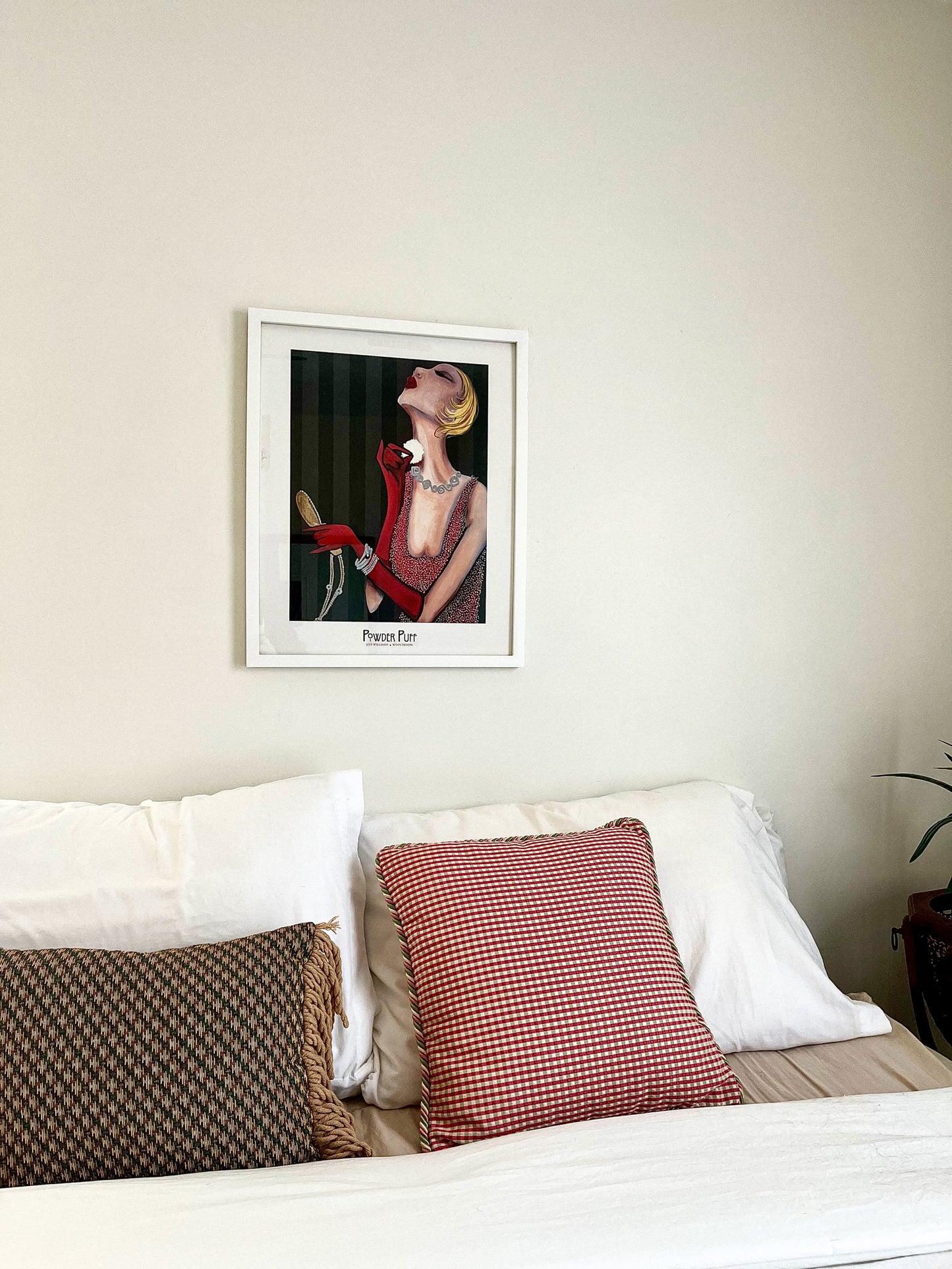 Powder Puff Art Print - Vintage Glamour Illustration by Peter Emerich 16x20