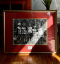 Framed Vintage Indian Motorcycle Club Photograph (18x22”)