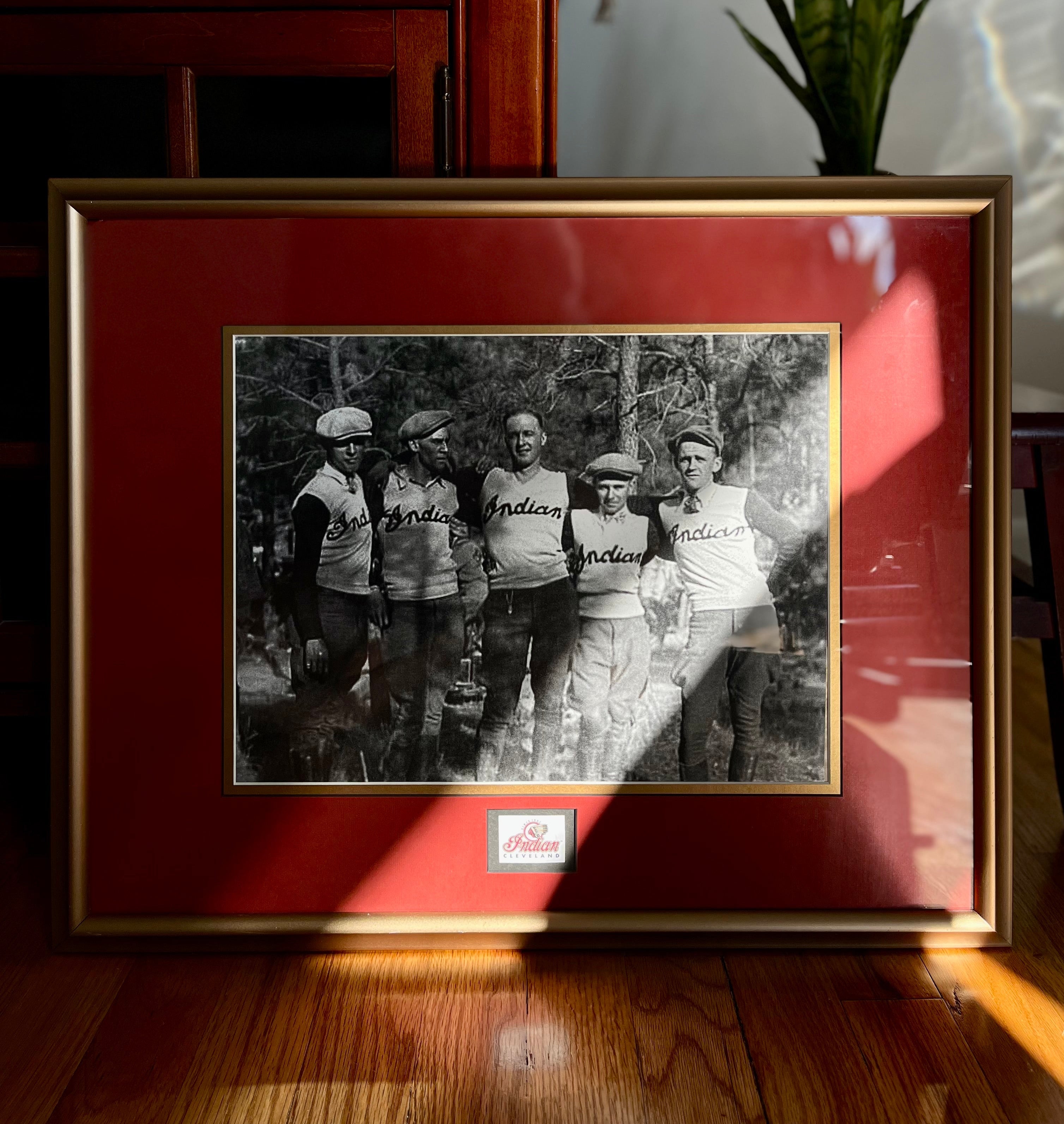 Framed Vintage Indian Motorcycle Club Photograph (18x22”)