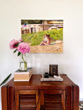 Original Art Beach Scene Summer Painting Canvas 16x20