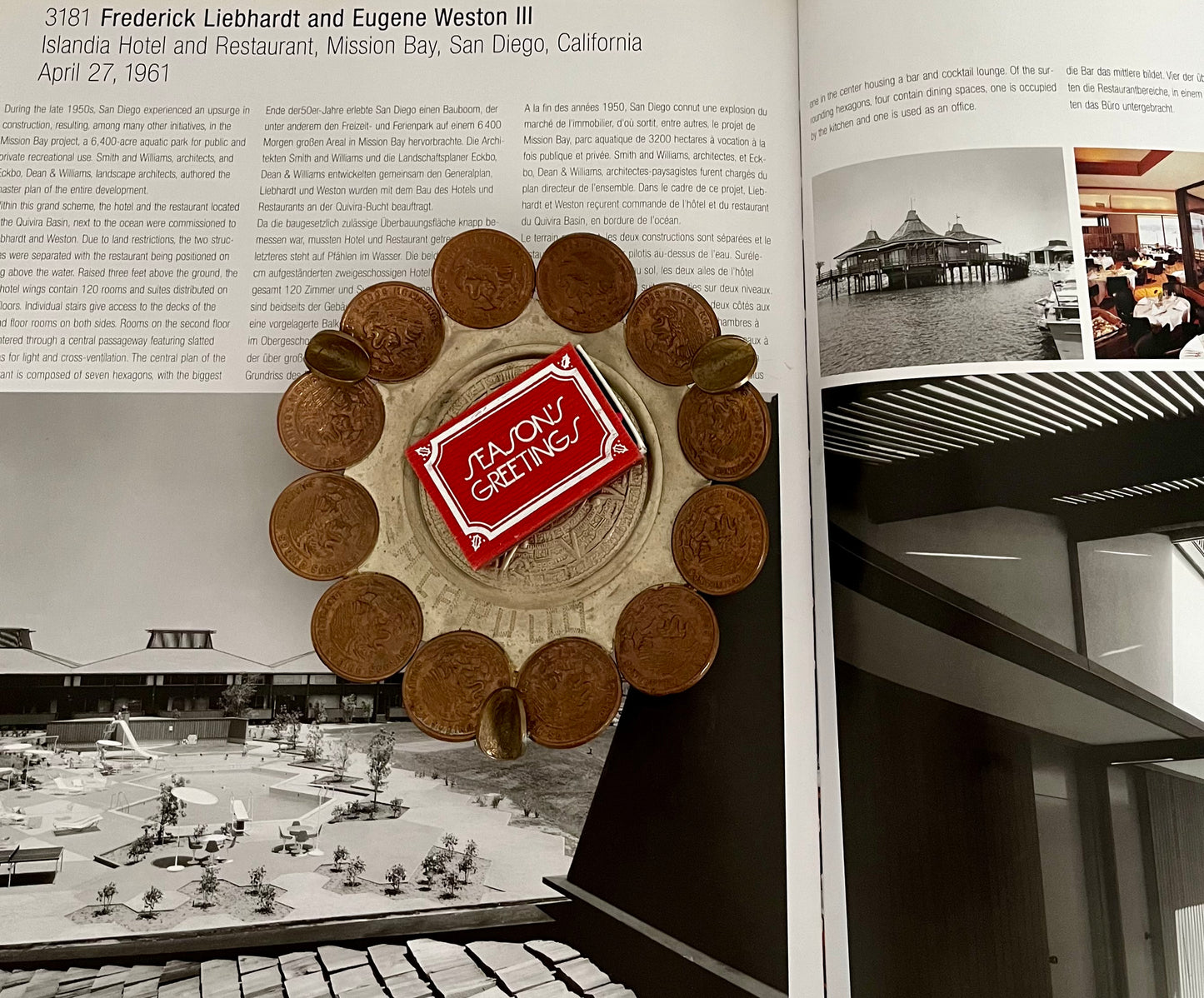 Vintage Mexican Coin Dish with Aztec Calendar Center