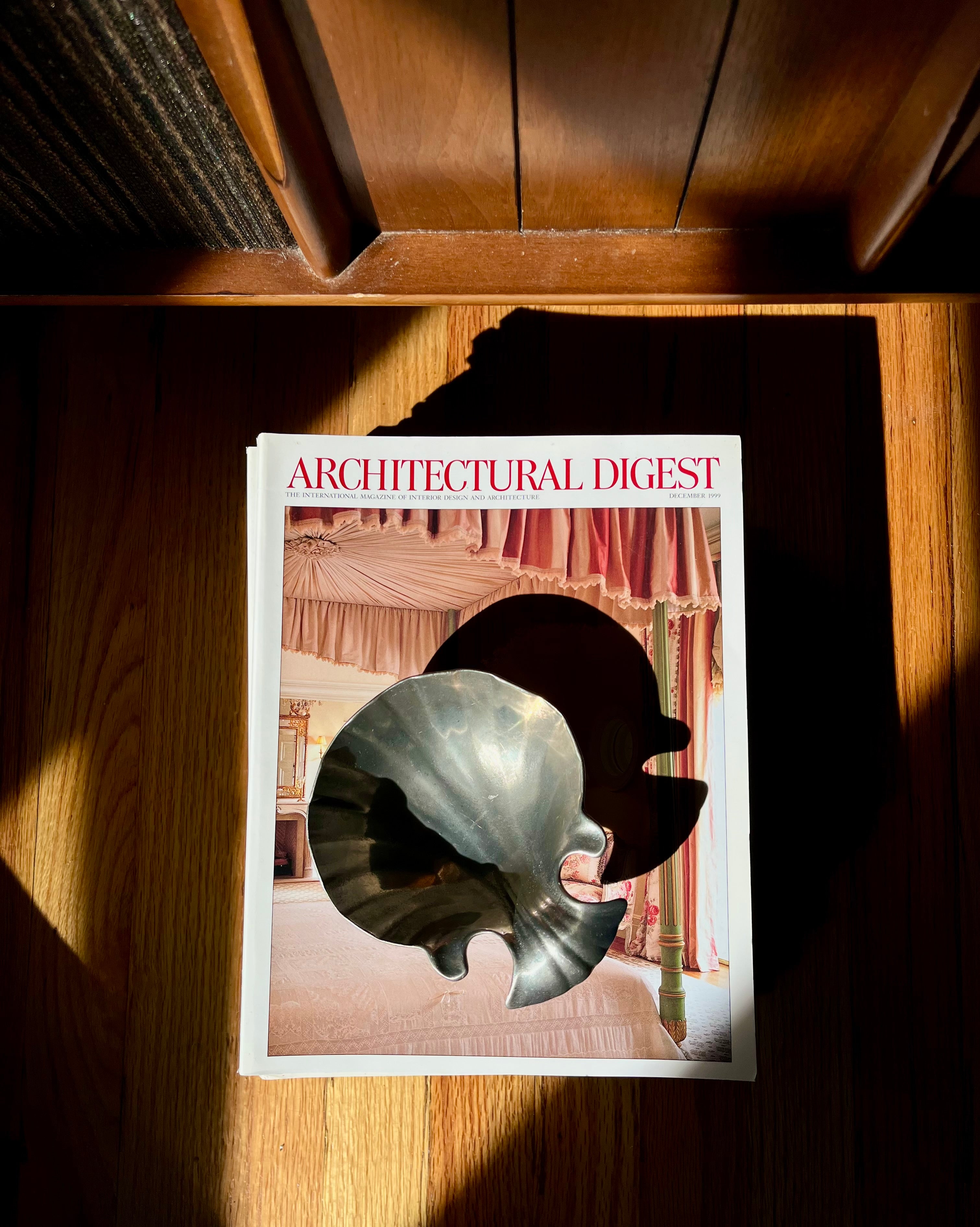 Vintage Pewter Shell Trinket Dish – 1970s Coastal Modern Style