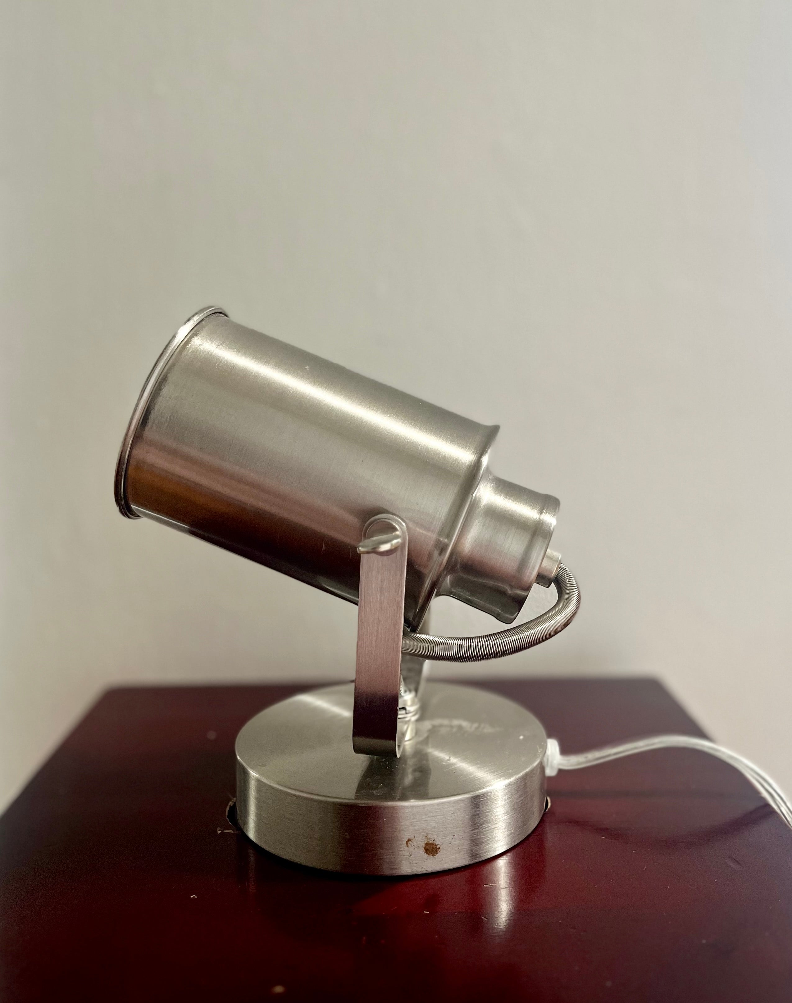 Small Brushed Nickel Spotlight Lamp