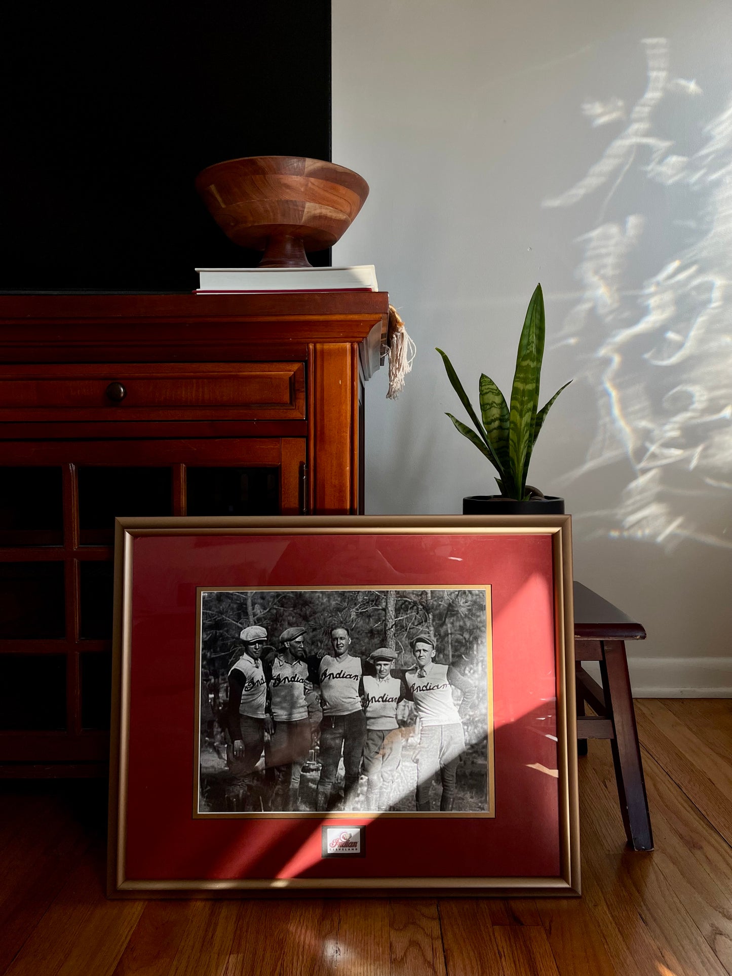 Framed Vintage Indian Motorcycle Club Photograph (18x22”)
