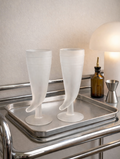 Vintage Frosted Viking Horn Beer Mugs · Indiana / Tiara Glass (Set of 2)