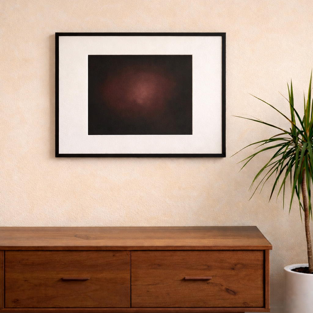 Soft Burn | Moody Abstract Pastel Original Art 11x14 Frame