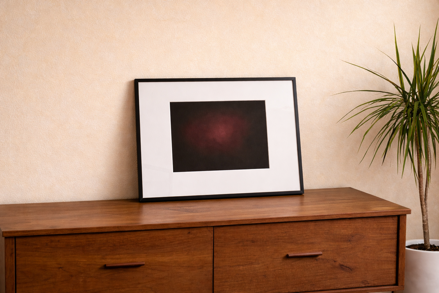 Soft Burn | Moody Abstract Pastel Original Art 11x14 Frame