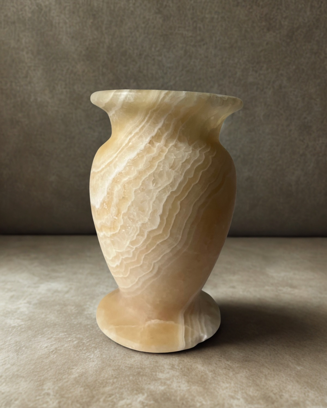 Vintage Egyptian Alabaster Stone Vase