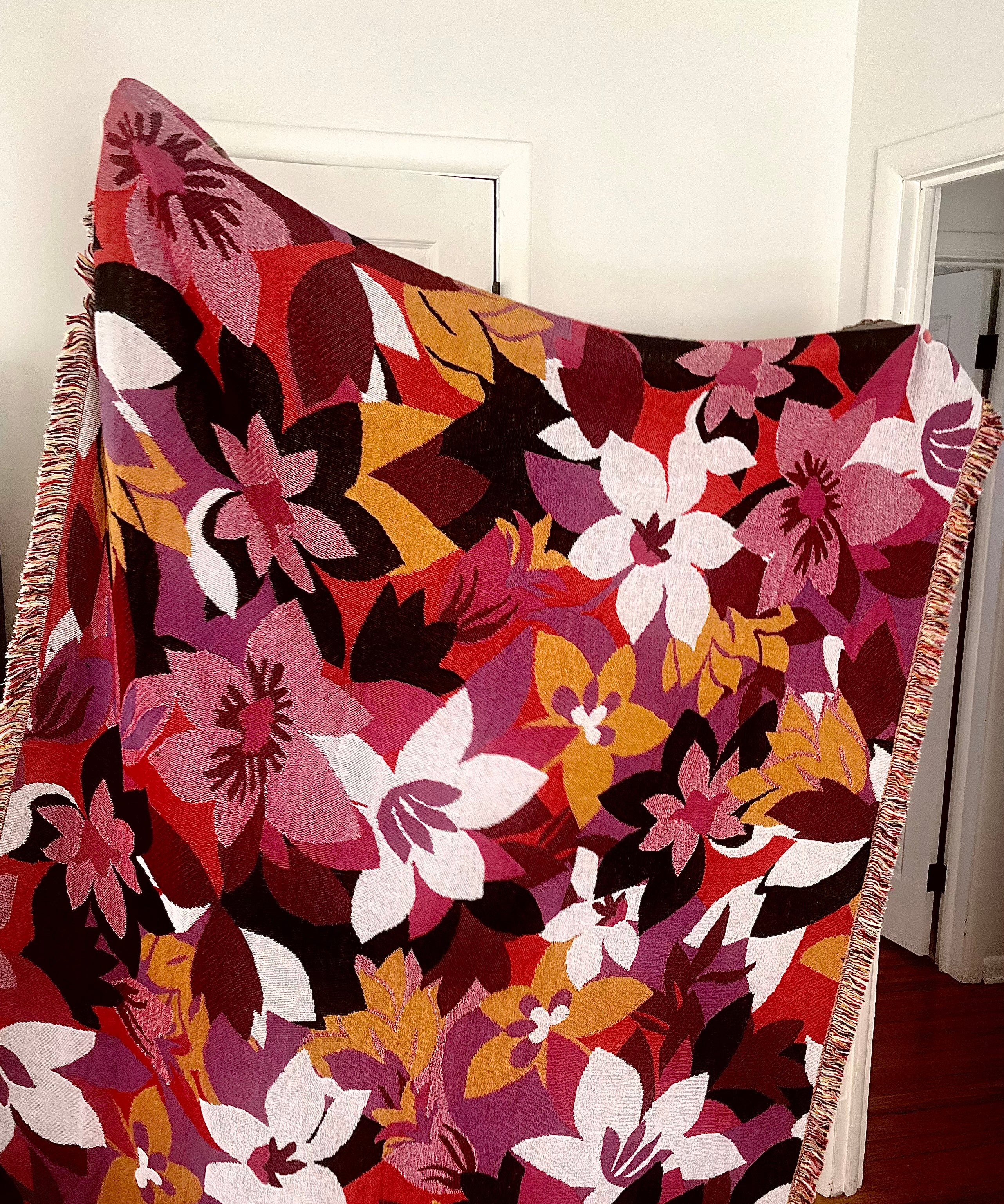 Vera Bradley Floral Woven Throw Blanket