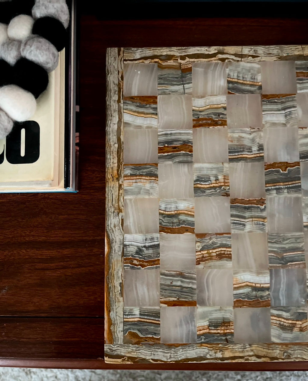 Solid Onyx Stone Chessboard