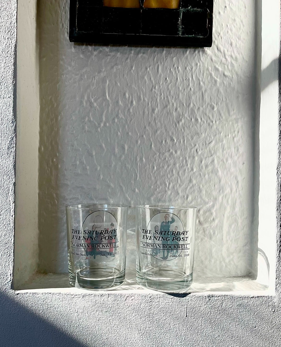 Pair of Norman Rockwell “The Saturday Evening Post” Whiskey Glasses