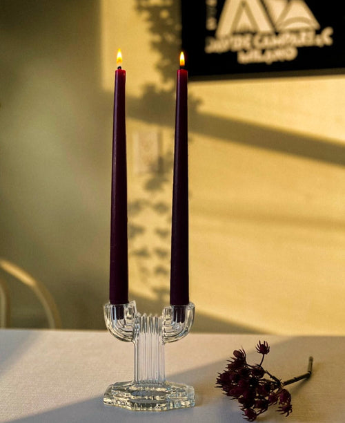 Art Deco Anchor Hocking Queen Mary Candle Holders