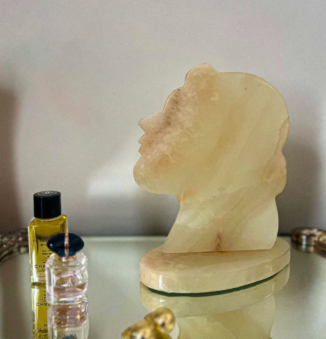 Onyx Profile Head Statue