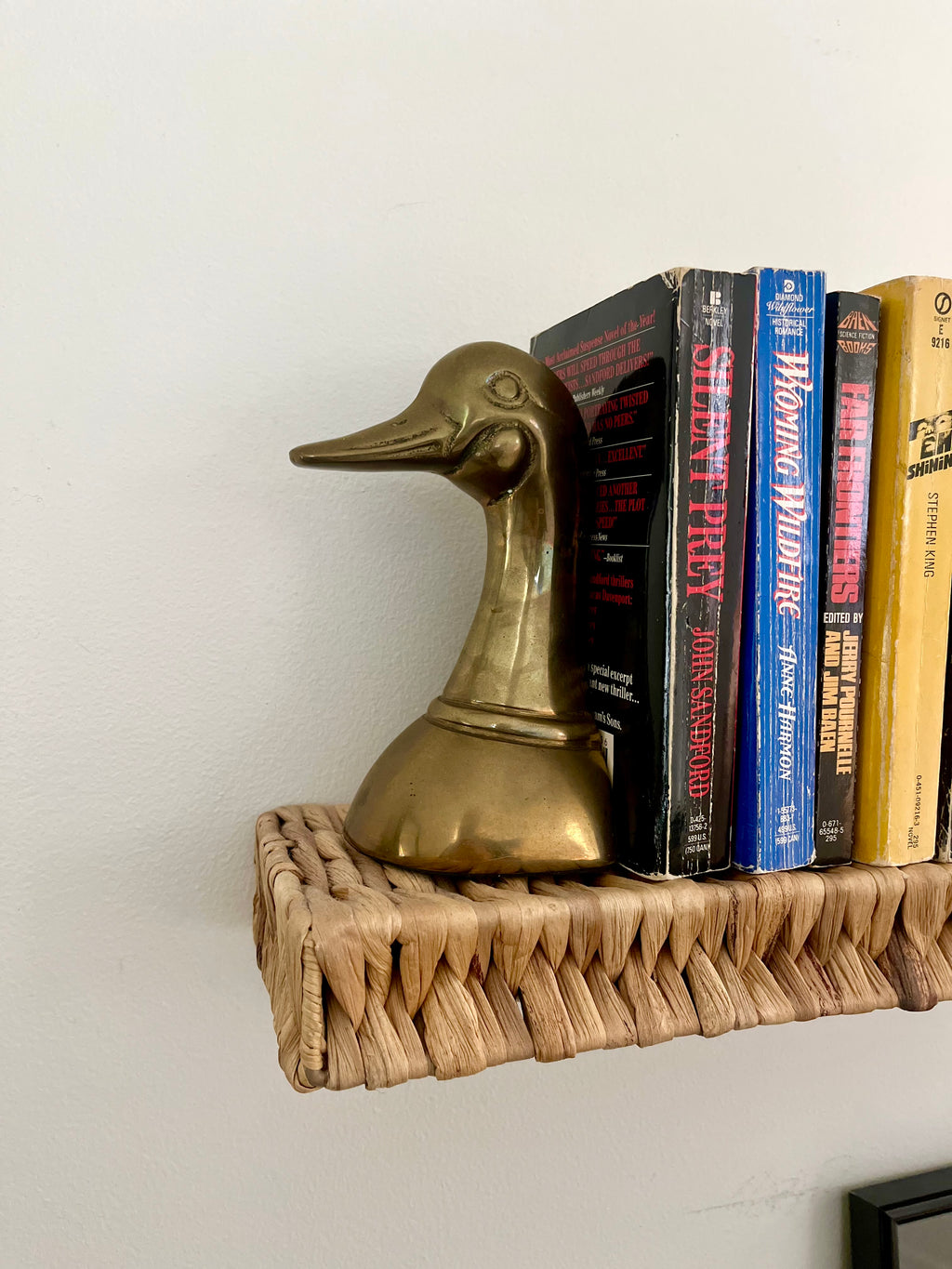 Pair of MCM Solid Brass Mallard Bookends - Made in Korea