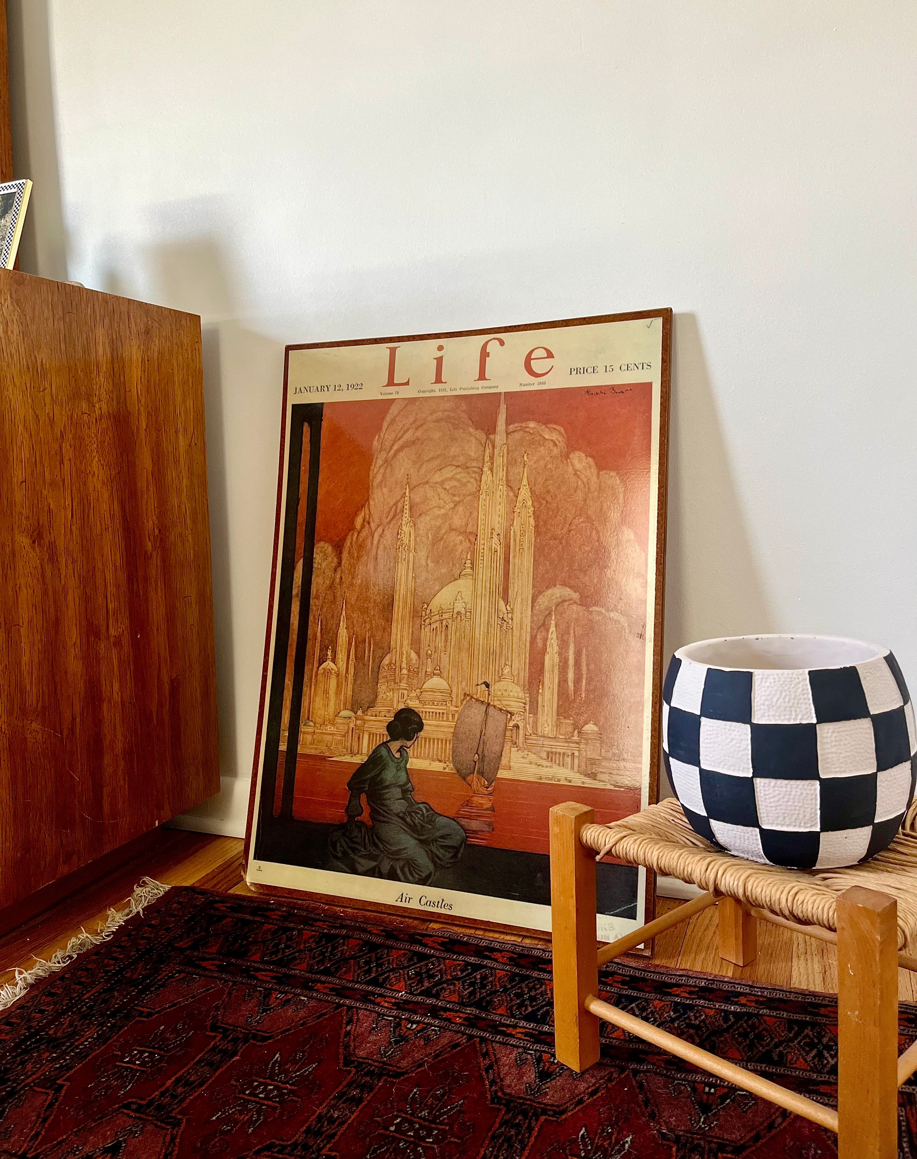 Vintage Air Castles Life Magazine Poster Cover on Wood by Franklin Booth