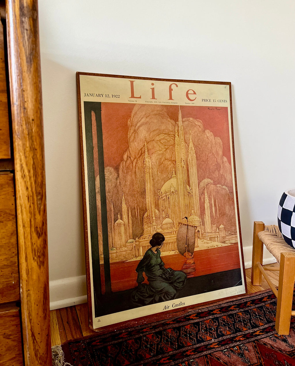 Vintage Air Castles Life Magazine Poster Cover on Wood by Franklin Booth