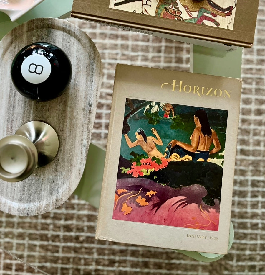 1960s Midcentury Horizon Hardcover Book Stack