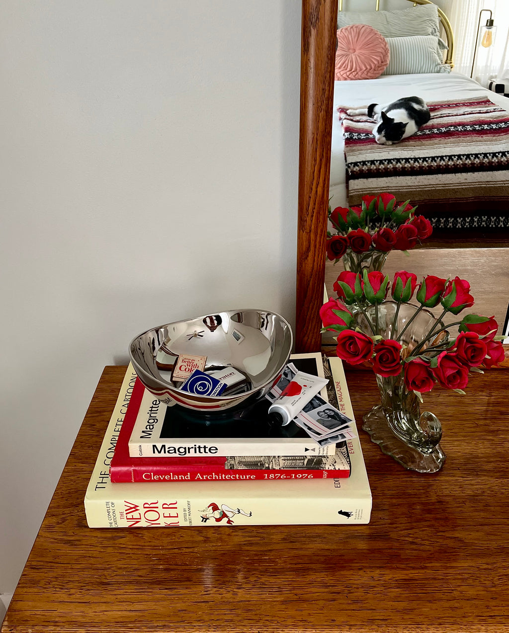 Chrome Butterfly Catchall Serving Bowl