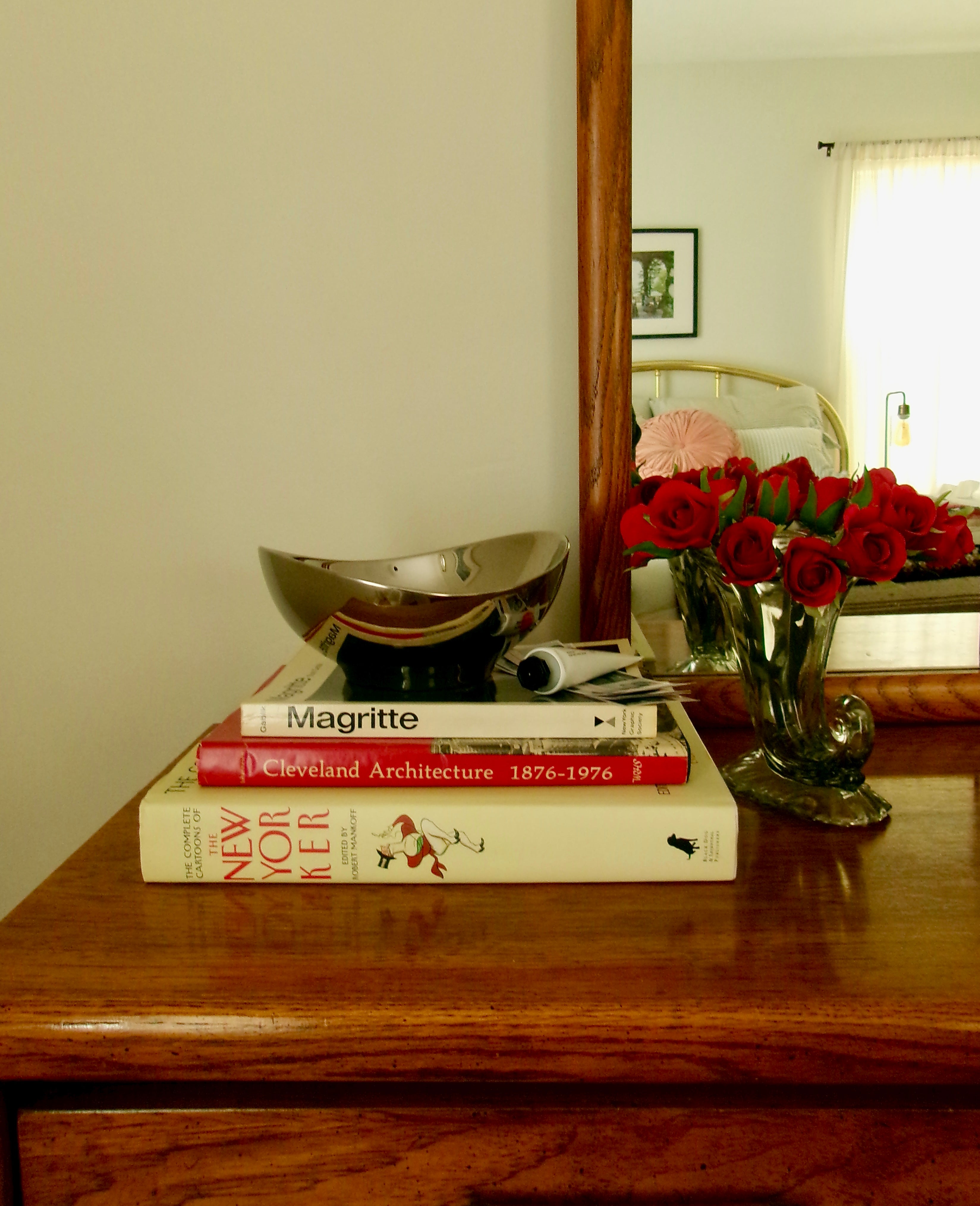 Chrome Butterfly Catchall Serving Bowl