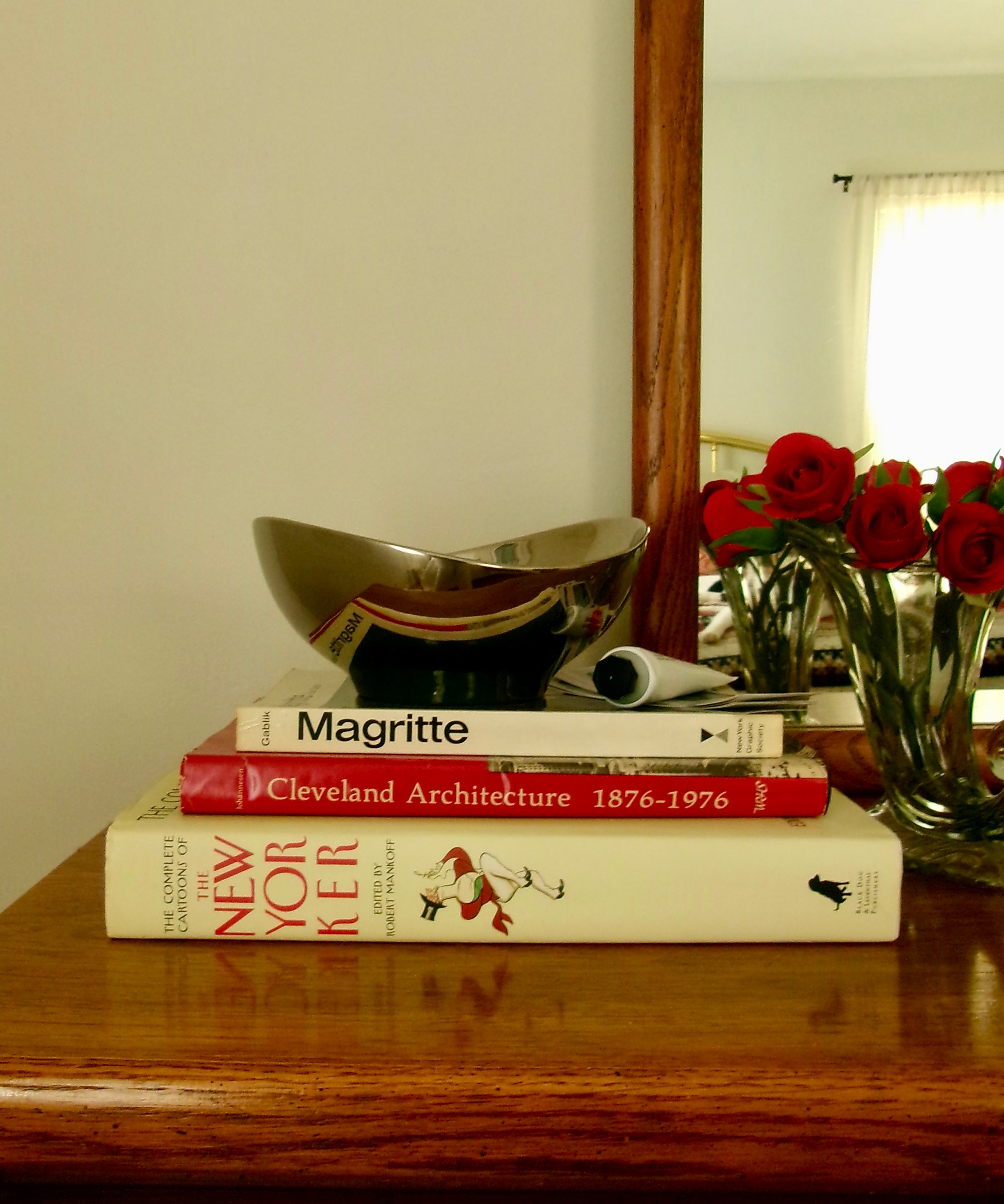 Chrome Butterfly Catchall Serving Bowl