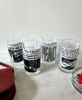 Vintage Cleveland Press Headline Newspaper Drinking Glasses Set of 4