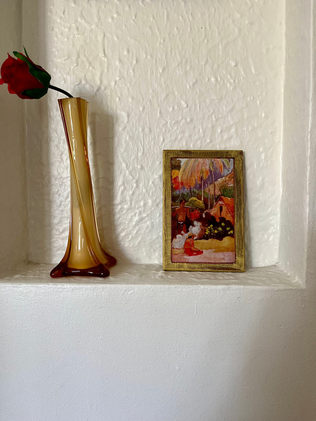 Paul Gauguin "Landscape in Tahiti" Mini Vintage Art Print on Wood 4x6