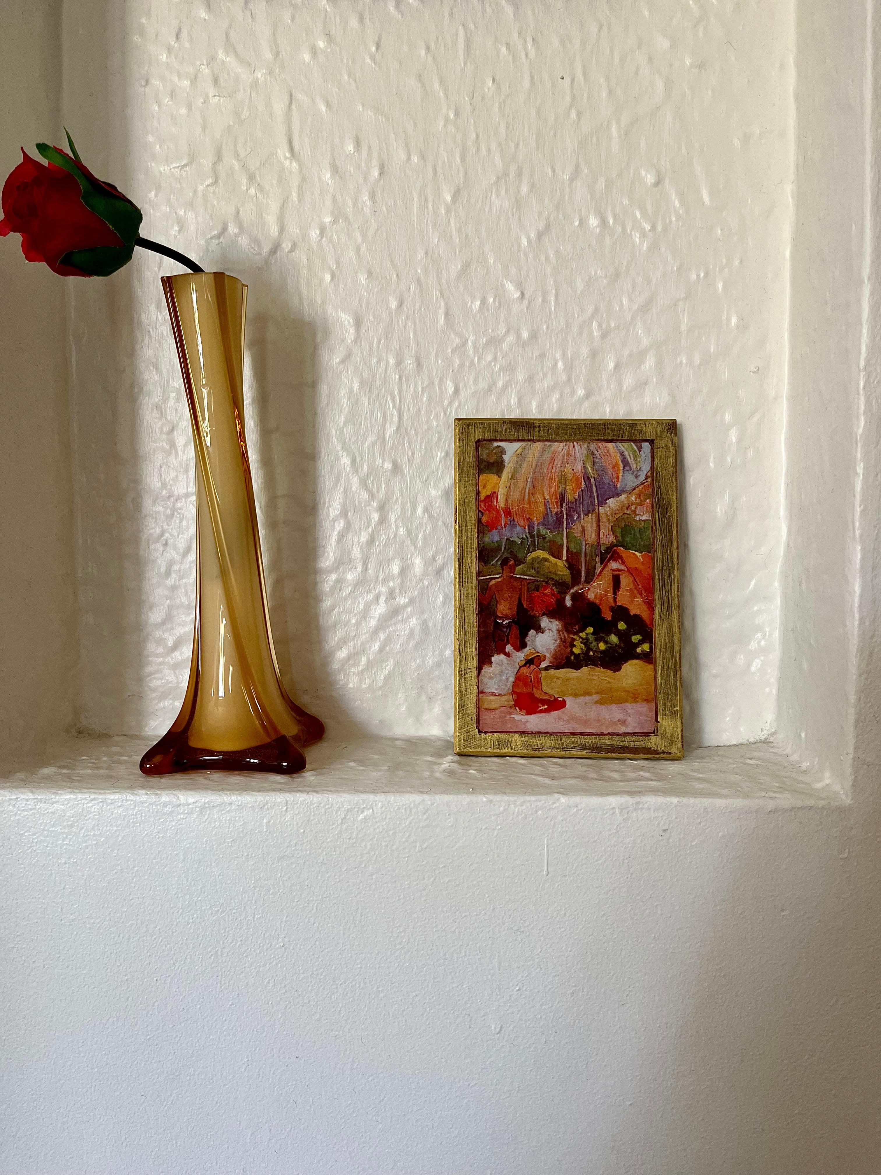 Paul Gauguin "Landscape in Tahiti" Mini Vintage Art Print on Wood 4x6