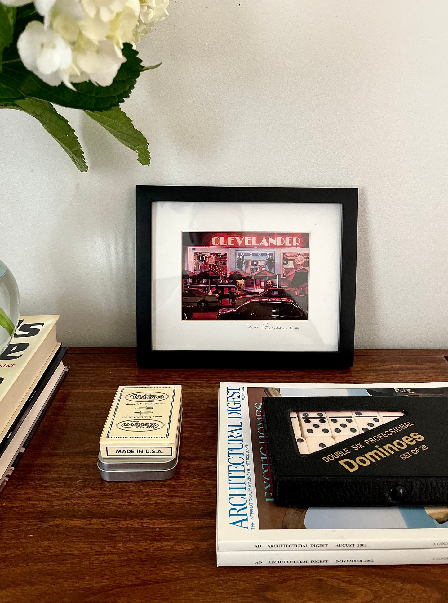 "Clevelander" Framed Art Print by Mark Rutkowski - Retro Miami Nightlife Scene 8x10