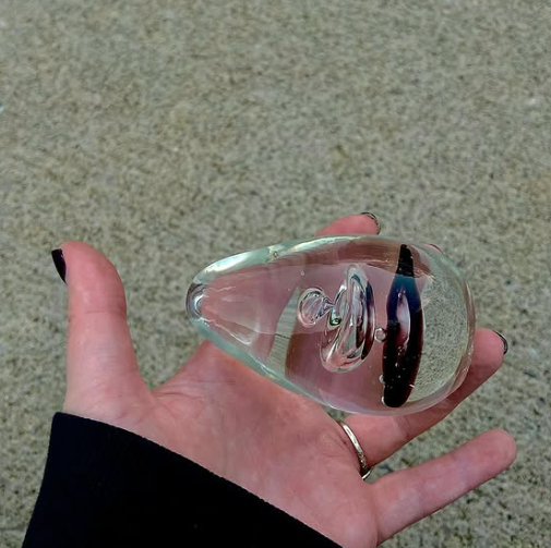 Vintage Art Glass Teardrop Paper Weight