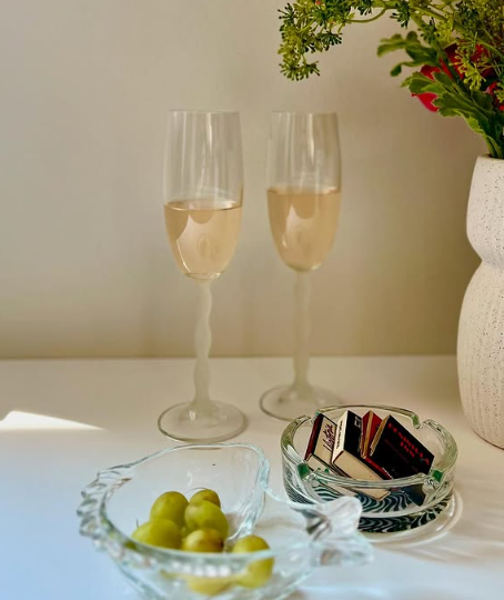 Pair of Mikasa Sofia Frost Champagne Flutes